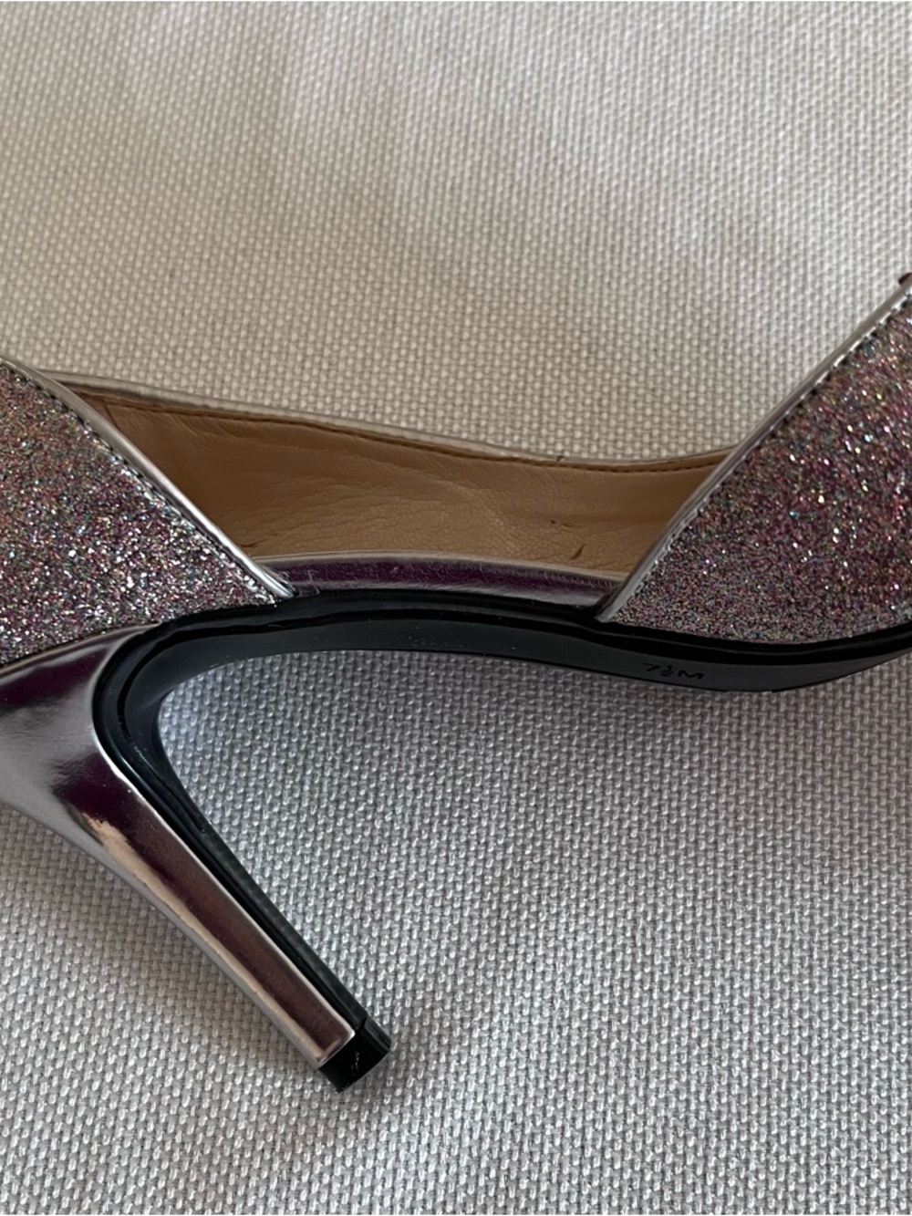 Marc Fisher sparkly peep toe heels size 7 1/2 - Picture 6 of 7
